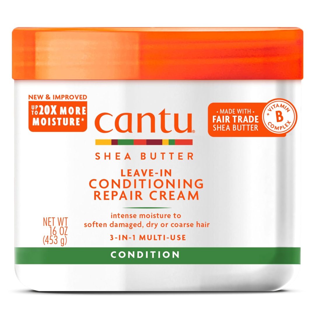 کرم ترمیم‌کننده و نرم‌کننده دو کاره Cantu Shea Butter | حجم 453 گرم