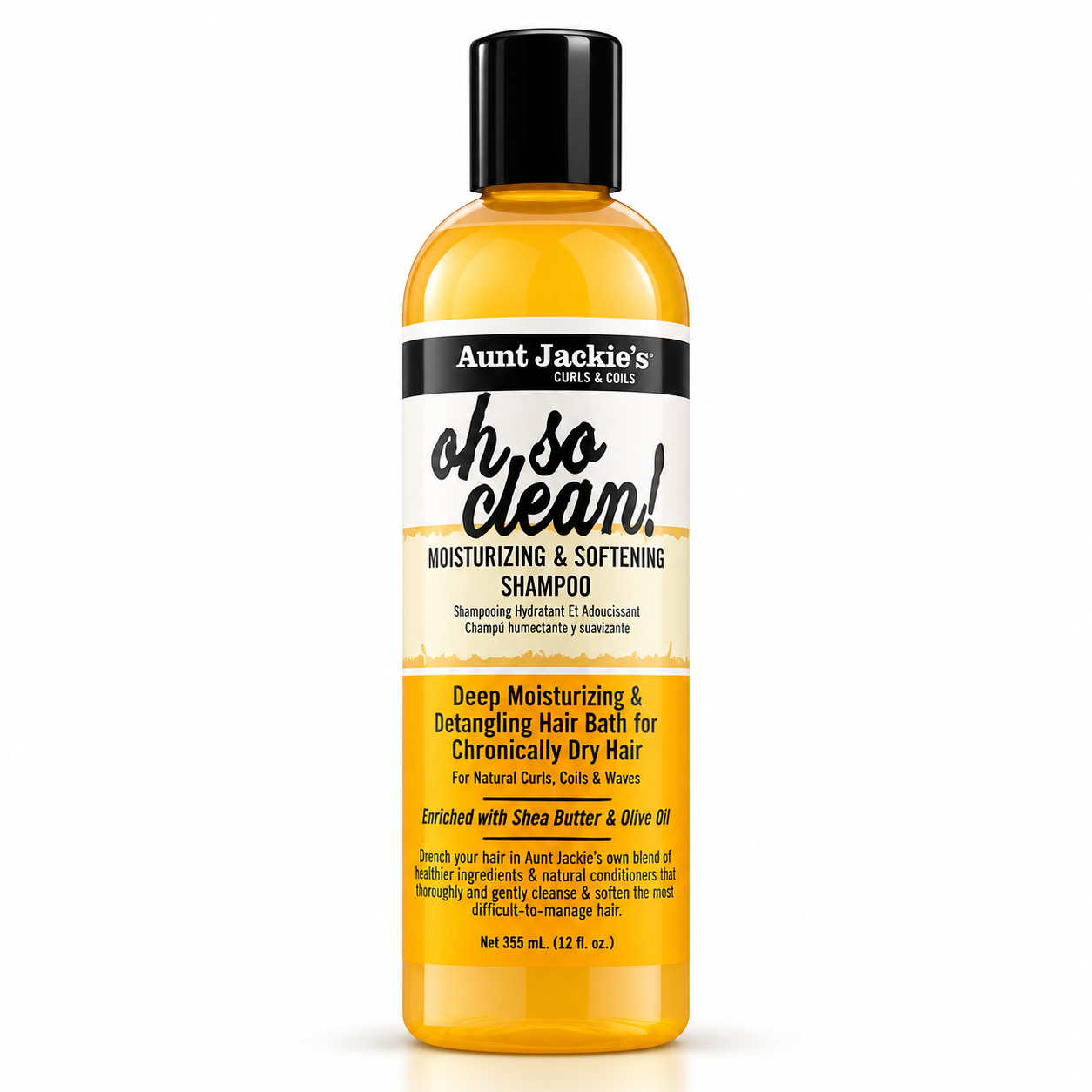 شامپو مرطوب کننده و نرم کننده آنت جکیز aunt jackie’s oh so clean! Moisturizing & softening shampoo