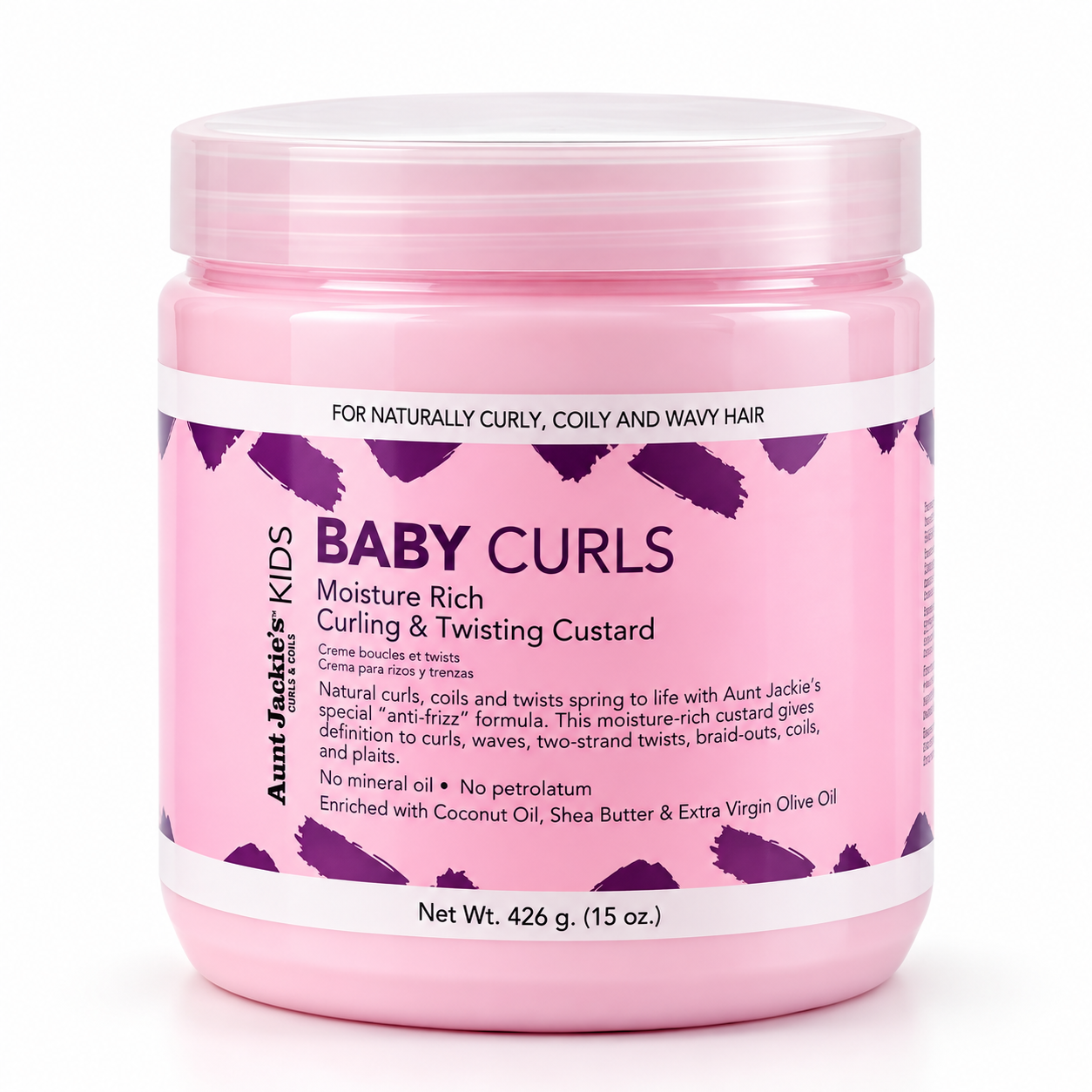 کاستارد حالت دهنده و فرکننده آنت جکیز aunt jackie’s kids baby curls moisture rich curling & twisting custard