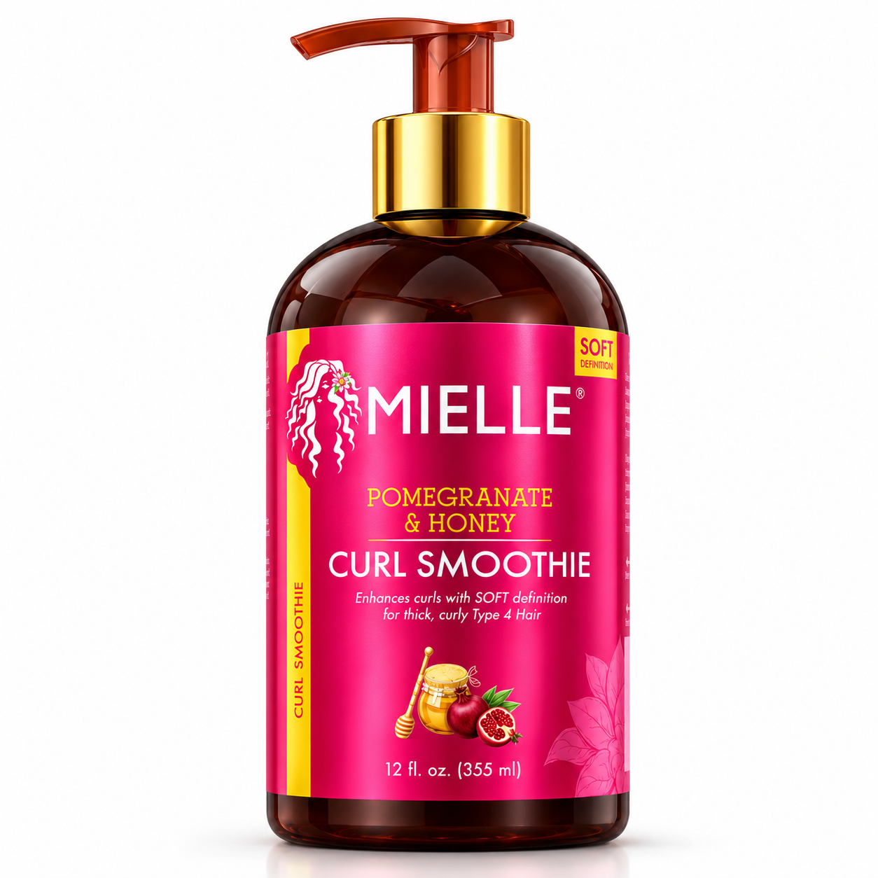 اسموتی حالت دهنده و تعریف کننده فر مییل mielle pomegranate & honey curl smoothie