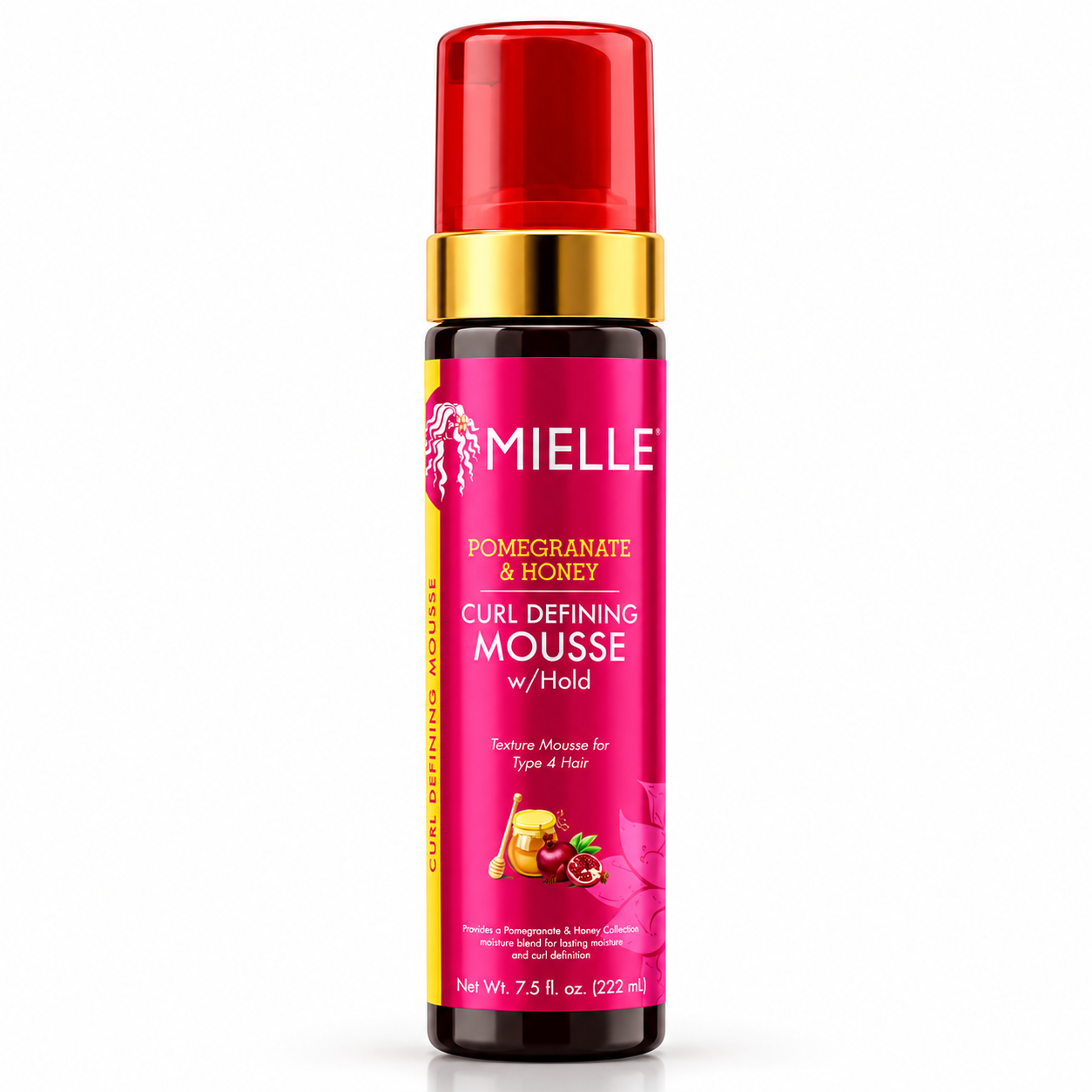 موس حالت دهنده و تعریف کننده فر مییل mielle pomegranate & honey curl defining mousse with hold