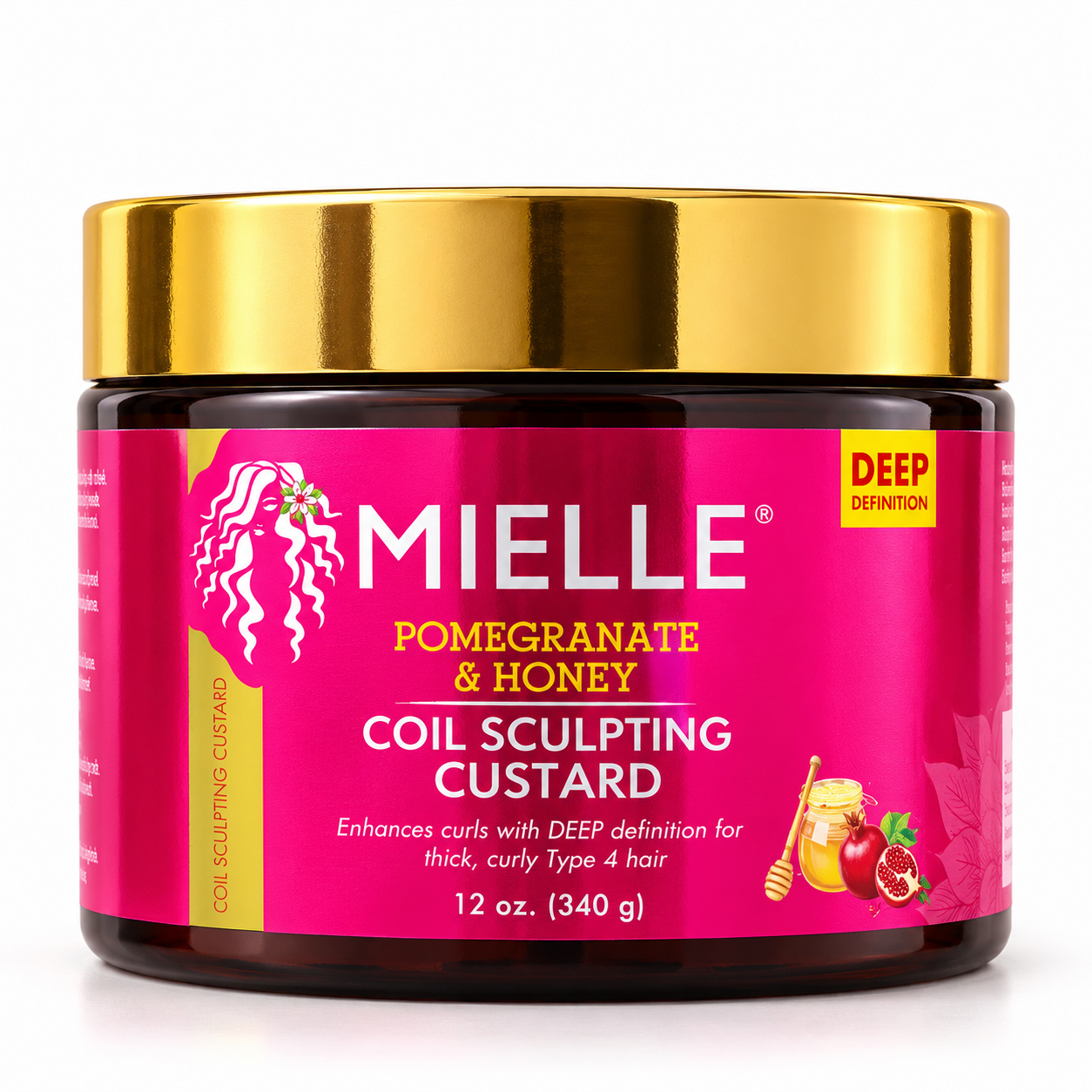 کاستارد حالت دهنده فر مییل mielle pomegranate & honey coil sculpting custard